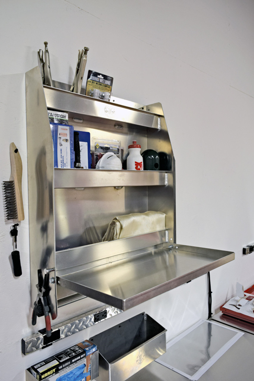 スチールラック・メタルラック PIT PAL OIL STORAGE CABINET Trailer door cabinet | Enclosed racing trailer cabinet