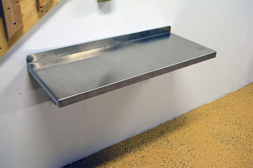 Aluminum flip down table | Folding workbench | Wall mounted