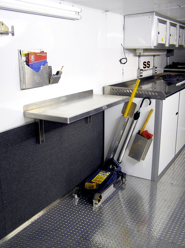 Aluminum flip down table | Folding workbench | Wall mounted