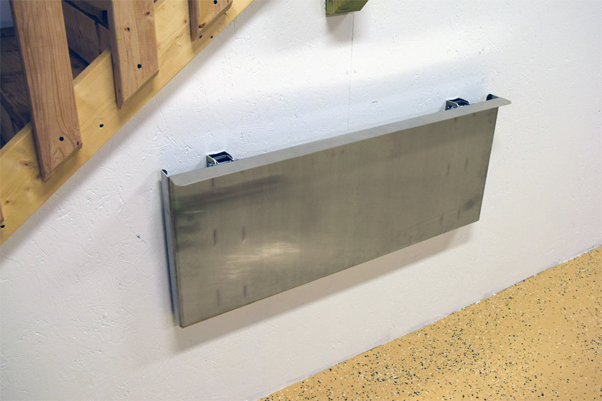 Aluminum flip down table | Folding workbench | Wall mounted
