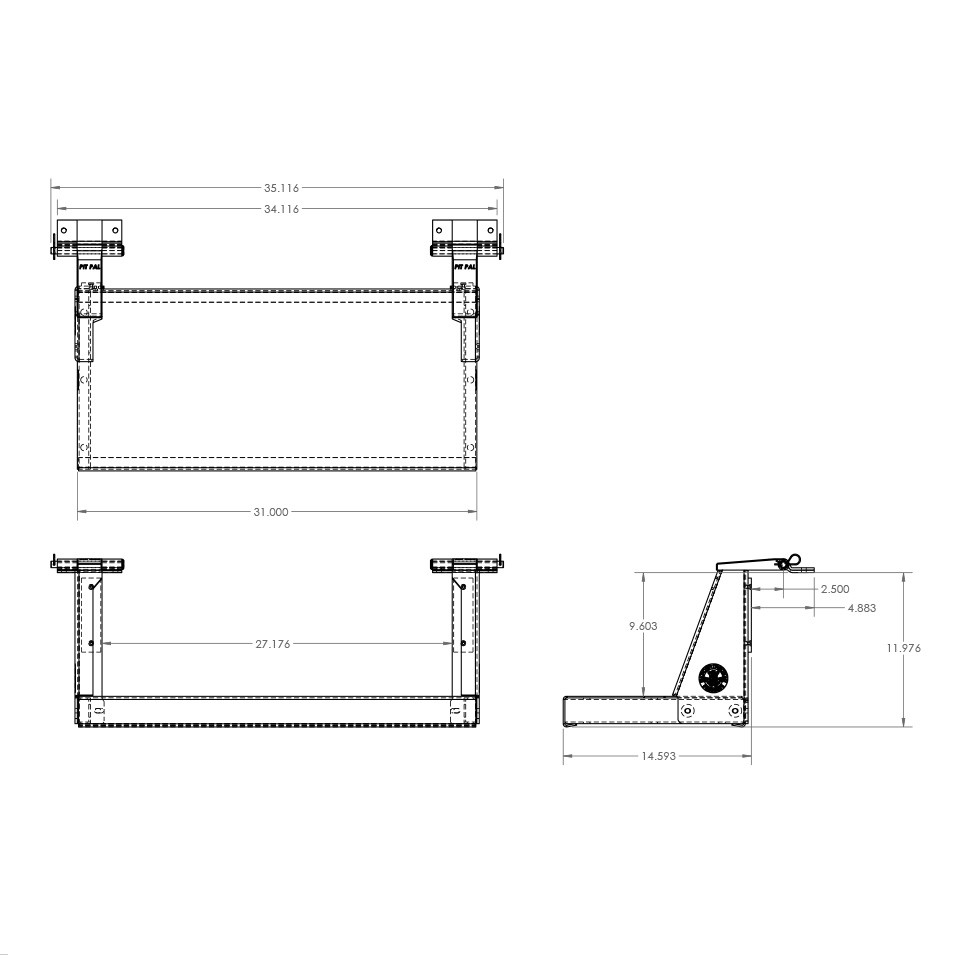 Removable Trailer Door Step 31"W (Oversize Fee)