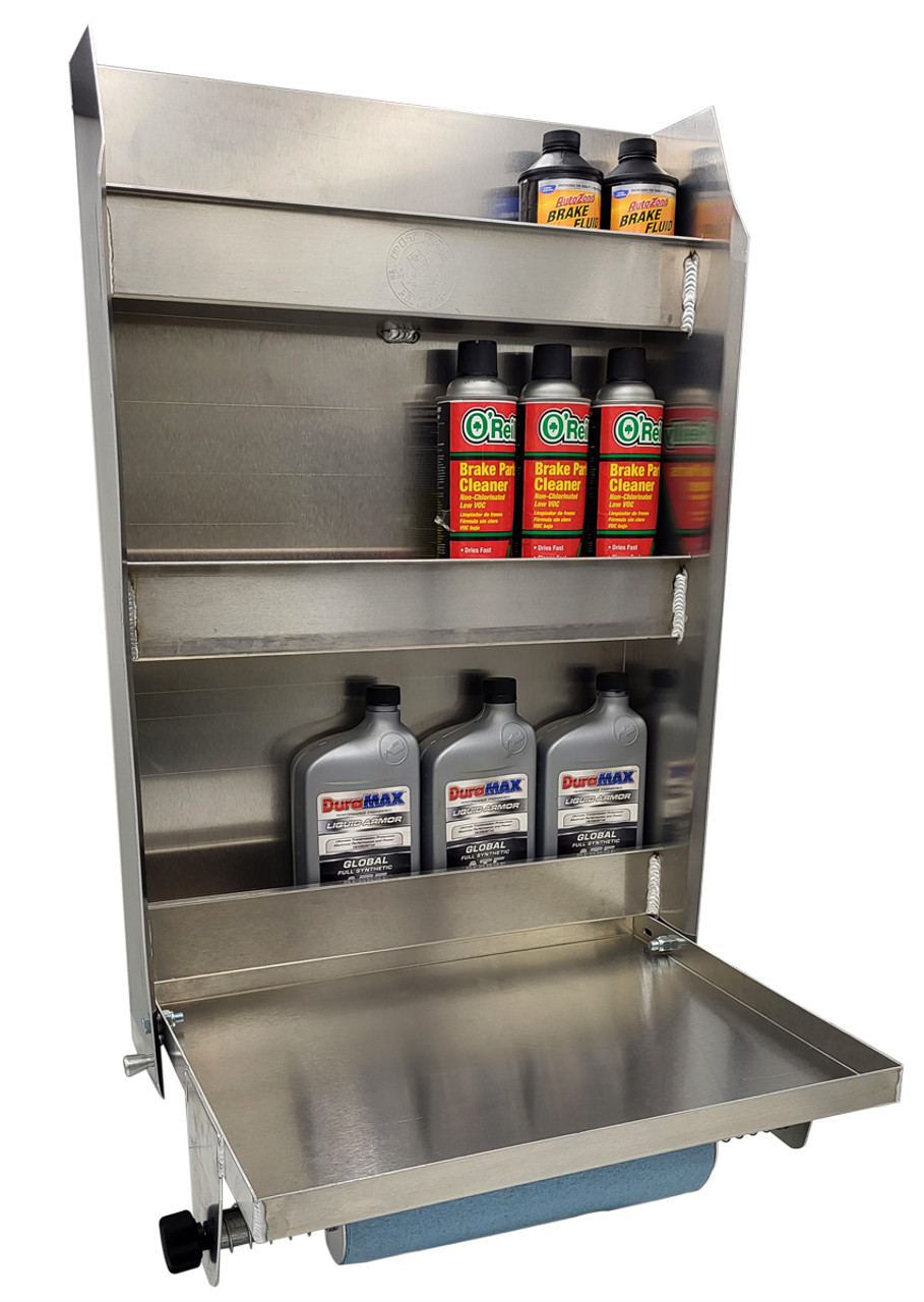 スチールラック・メタルラック PIT PAL OIL STORAGE CABINET Trailer door cabinet | Enclosed racing trailer cabinet