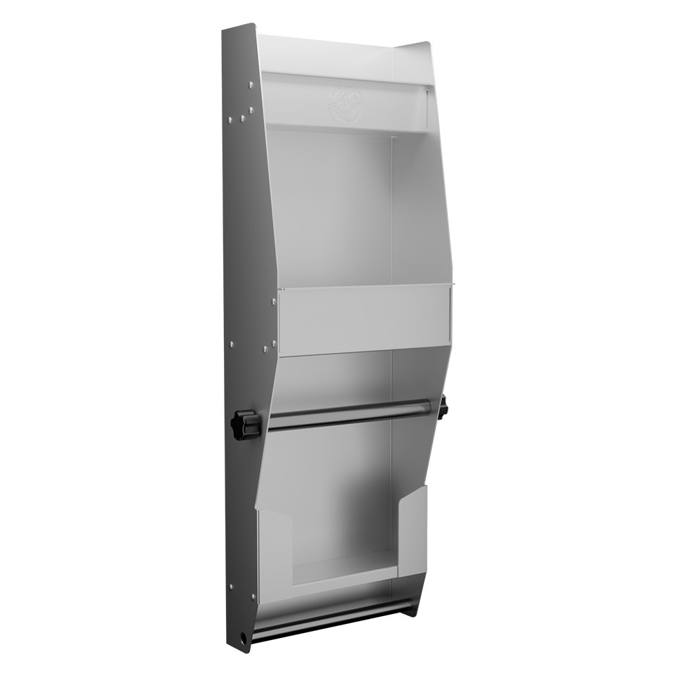 Cleaning Station with Paper Towel and Towel Bar