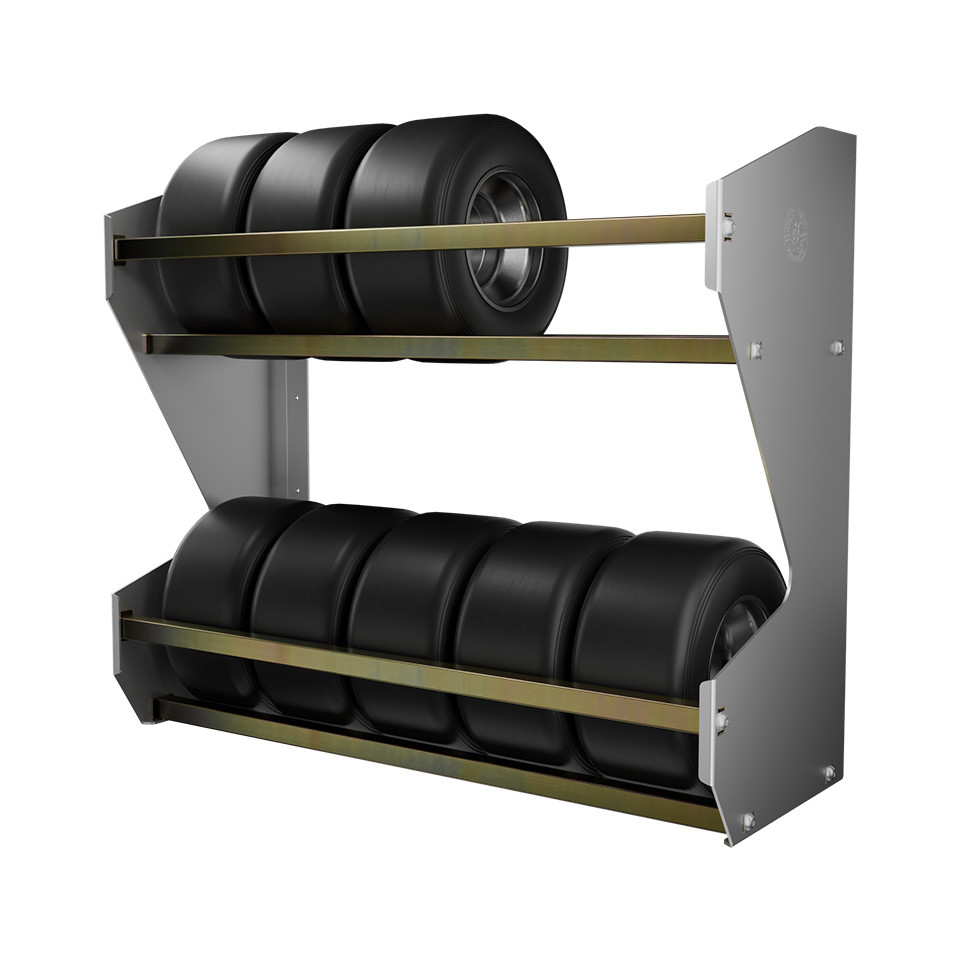 Karting Tire Rack | 2 Tier (Oversize Fee) - Pit Pal Products