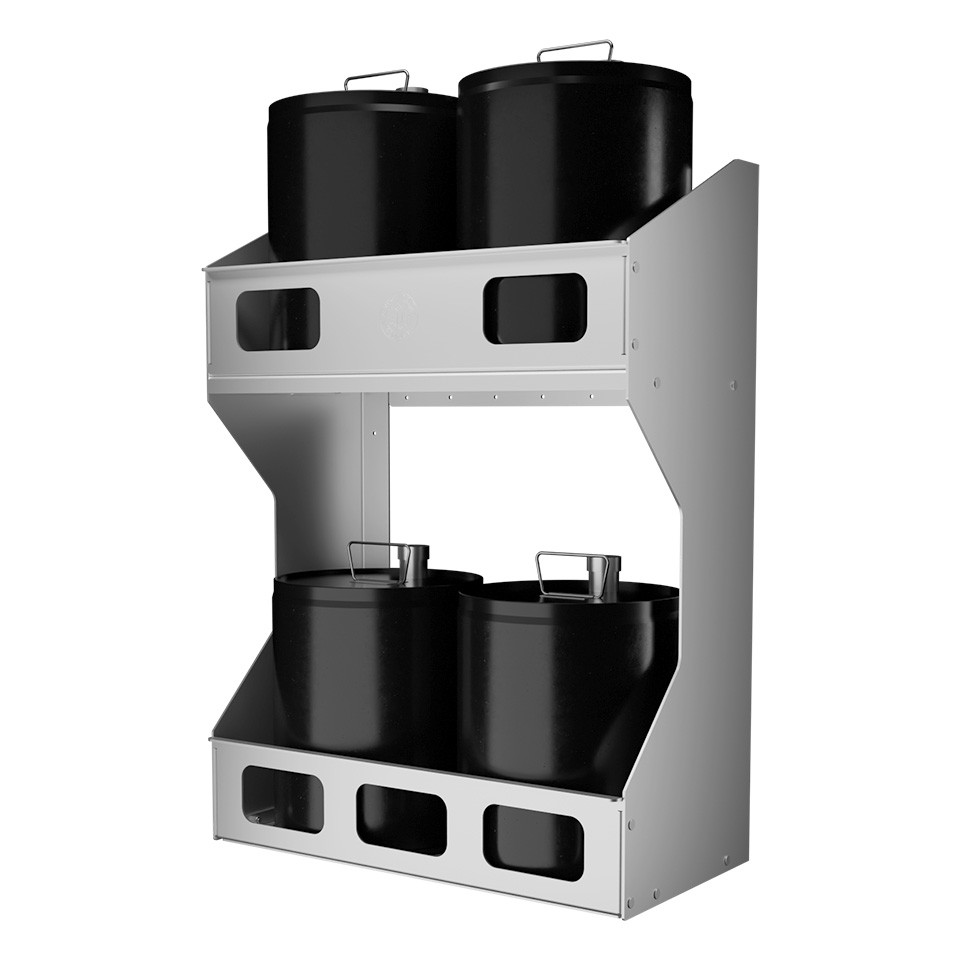 Stacked Fuel Can Rack > Holds 4 | 5 Gallon Cans (Oversize Fee)