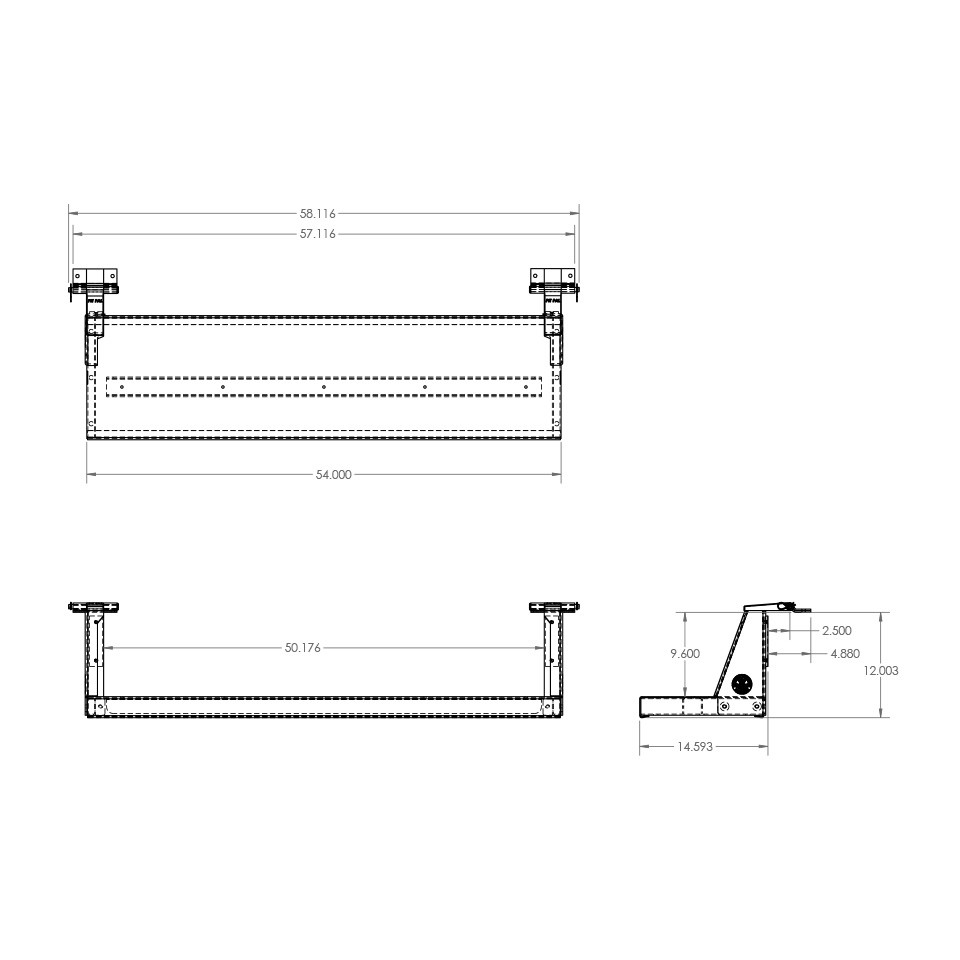 Removable Trailer Door Step 54"W (Free Shipping Does Not Apply)