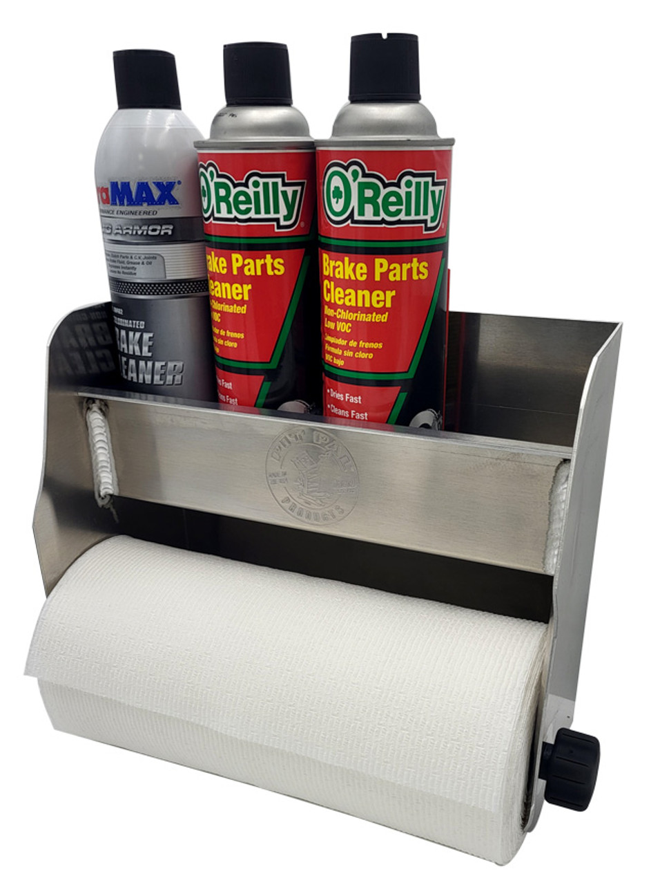 Aerosol Can Shelf with Paper Towel Holder