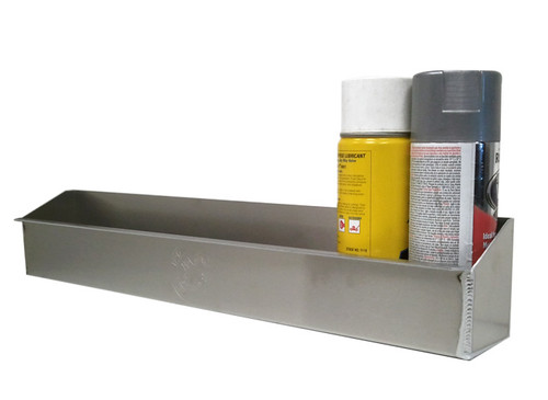 aluminum wall mount storage shelf for aerosol cans