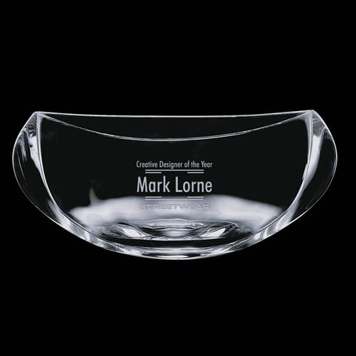 Bol de cristal,  12 pouces, personnalisé avec votre logo #5636