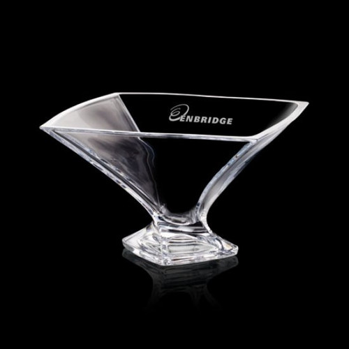 Bol de cristal,  12.75 pouces, personnalisé avec votre logo #5652