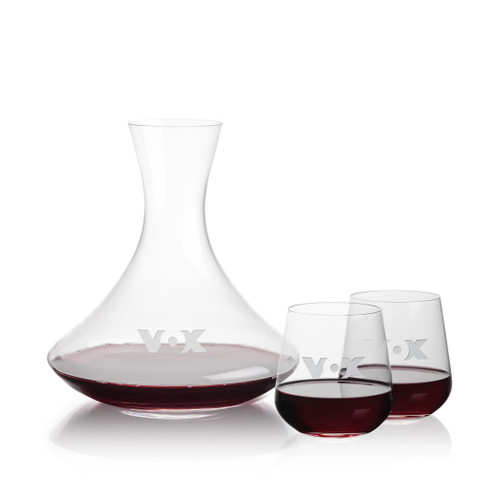 ensemble cadeaux 2 verre et decanteur