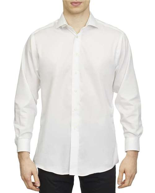 Chemise habillée sans repassage à M/L pour hommes # 6743