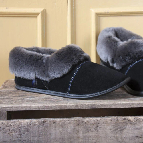 Pantoufle style Paresseuse en suede, pour hommes, faites au Quebec # 7228