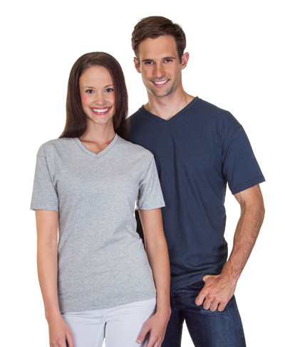 T-shirt en coton à col en V # 7301