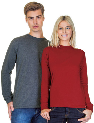 T-shirt à manches longues en coton épais de coupe classique # 7307