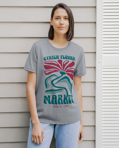 T-shirt col rond femme # 7353