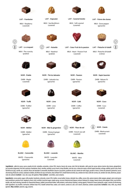 Boite de Chocolat artisanal fabriqué au Québec # 7641