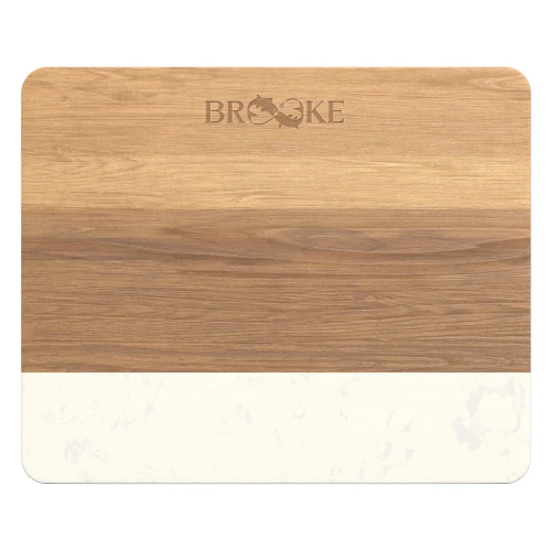 Planche à découper Brooke  en bois d’acacia et faux marbre