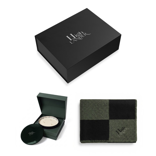 ENSEMBLE CADEAU Couverture et bougie   # 7726