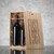Coffret en bois pour 2 bouteilles de vin couvercle coulissant #2513