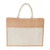 Fourre-tout en jute avec pochette en coton recyclé # 7149