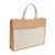 Fourre-tout en jute avec pochette en coton recyclé # 7149