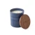 Bougie Ember bleue 296 ml en verre texturé avec couvercle en bois d’acacia Spector & Co.