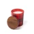 Bougie Ember bleue 296 ml en verre texturé avec couvercle en bois d’acacia Spector & Co.