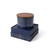 Bougie Ember bleue 296 ml en verre texturé avec couvercle en bois d’acacia Spector & Co.