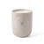 Bougie Terra LF124 en céramique mate côtelée couleur Bone avec boîte-cadeau