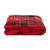 Couverture Norden rouge en flanelle avec doublure sherpa