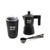 Ensemble café Pembroke noir avec cafetière moka en aluminium et gobelet en acier inoxydable