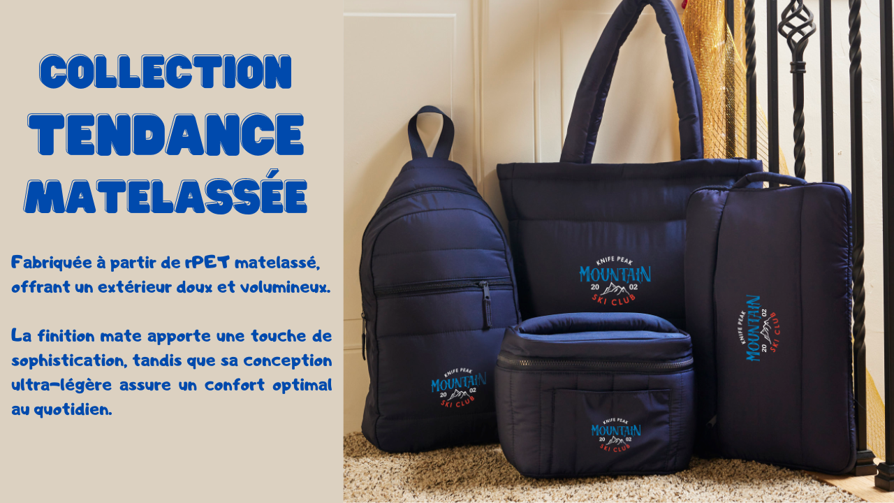 Collection Tendance Matelassée : Cadeaux Écoresponsables pour Noël, Employés et Clients