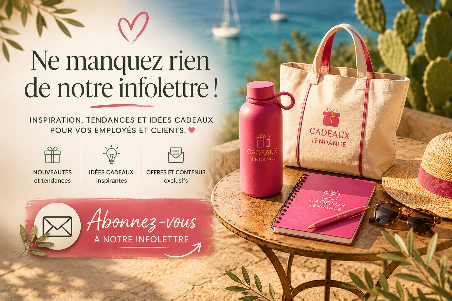 Restez a l'affût des nouveautés et tendances de Cadeaux Tendance