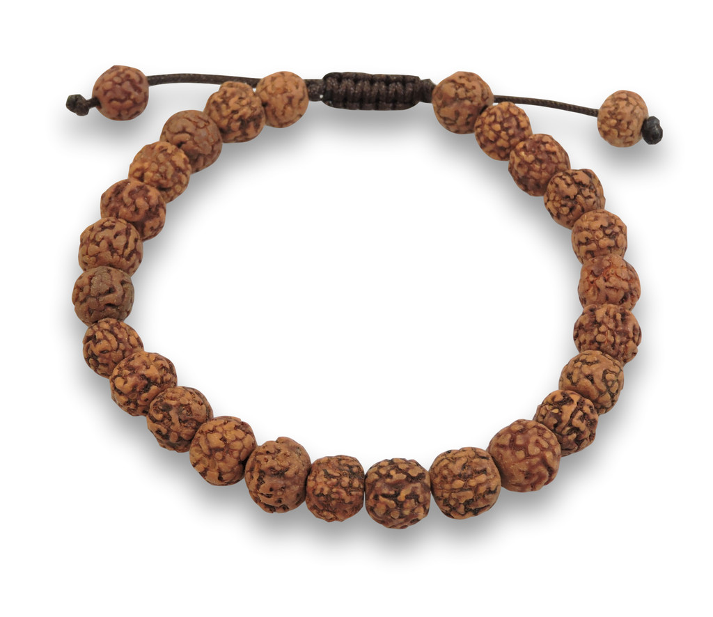 Tibetan Mala Rudraksha Wrist Mala Bracelet for Meditation (Plain)