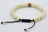 Tibetan Mala Yak Bone Wrist Mala Bracelet for Meditation (Sandalwood)