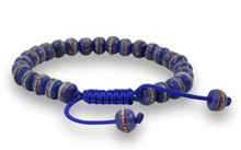 Tibetan Mala Embedded Medicine Wrist Mala for Meditation Handmade Blue medicine bracelet
