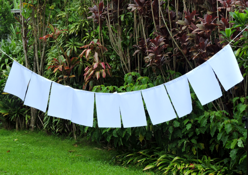 Solid white Blank Prayer Flags Set of 10 Flags Put Your own Prayers 6X8