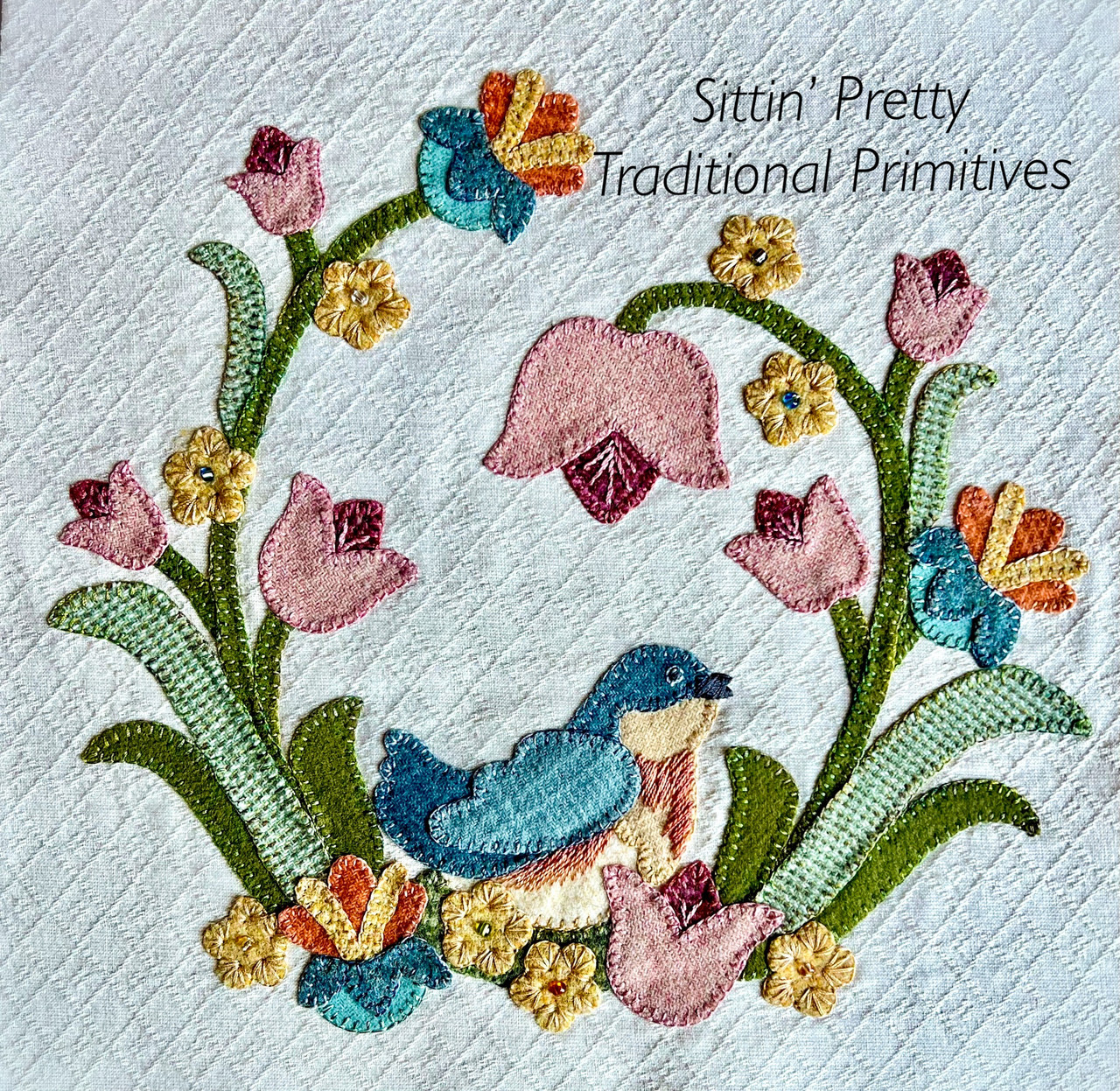 Sittin’ Pretty, Block 9 Dancing Tulips Mystery Stitch Along ...