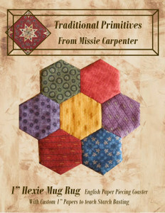 Hexie Mug Rug with 1" Hexies