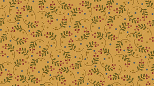 Rustic Homestead- Feathered Leaf Print Gold 9643-44 SOLD OUT