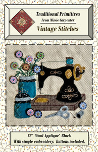 Vintage Stitches -Blue Jar Medley  Downloadable Pattern