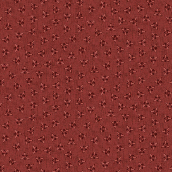 Barn Dance Red Clustered Diamonds Print 1077-88
