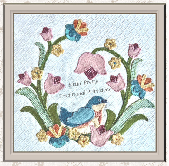 Sittin' Pretty- Block 9 in the Dancing Tulips Stitch Along Downloadable Pattern