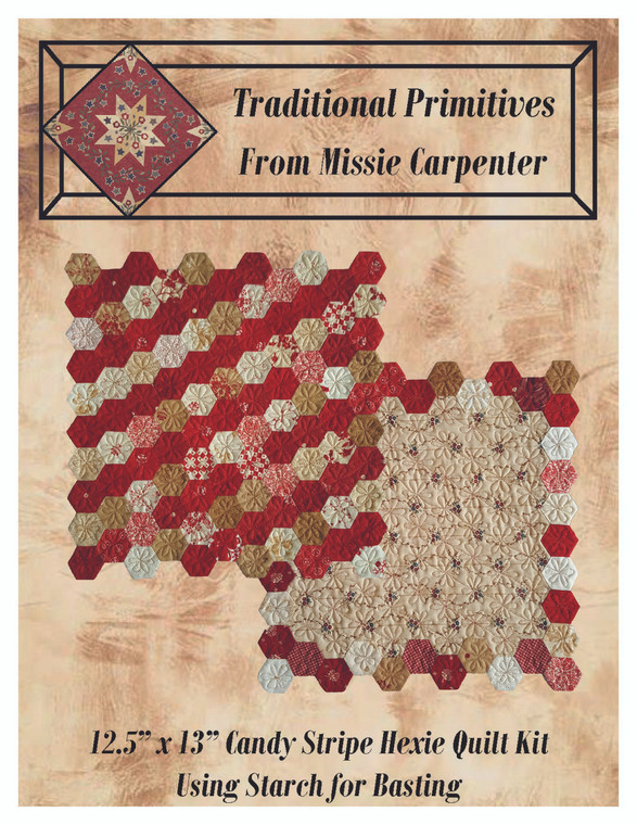 Candy Stripe Hexie Quilt