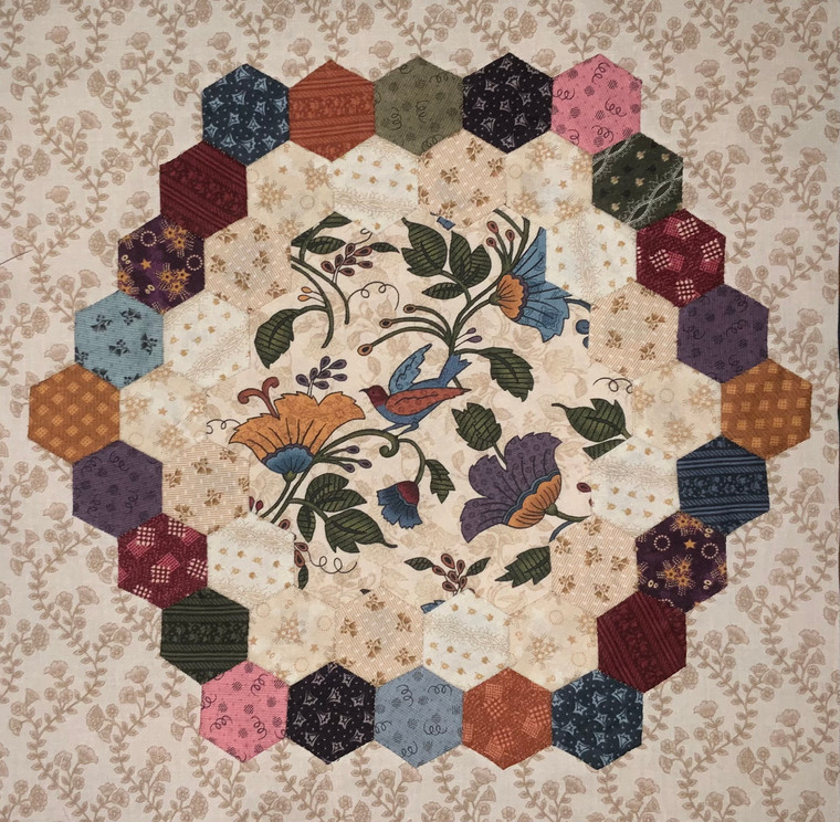 Old School BOM Hexie Block from Traditional Primitives 