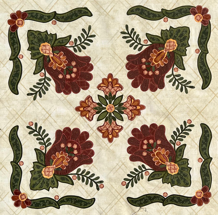 Folk Art Whimsy Applique' Block  