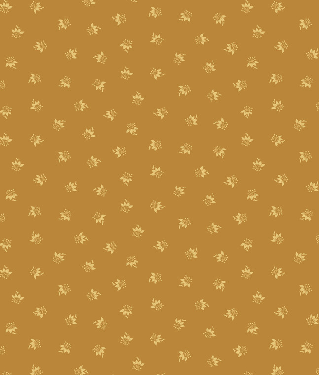 Treasured Past Fabric R621370D Gold Mini Floral   