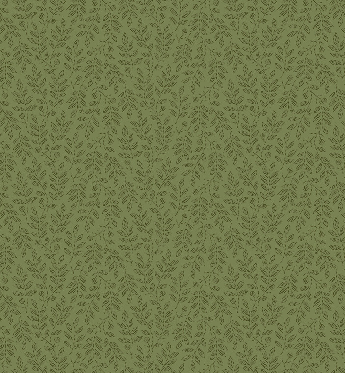 Treasured Past Fabric   R621368D Green Willow     