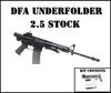 DFA Underfolder 2.5" Rifle Stock with AK-style folding assembly and MCS buffer system